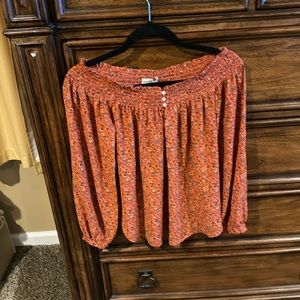 Abercrombie & Fitch off the shoulder 3/4 sleeve
